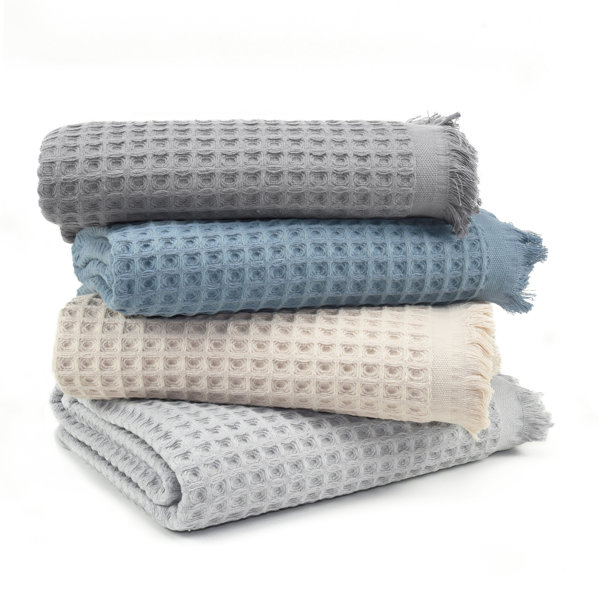 Dakota Fields Lycia Turkish Cotton Waffle Bath Towel & Reviews | Wayfair
